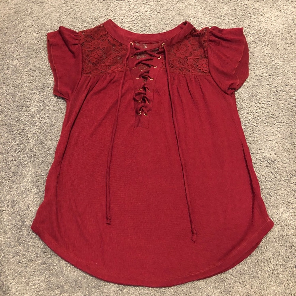 Red blouse